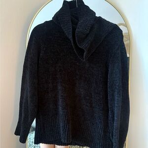 LOFT Charcoal Cowl Neck Sweater